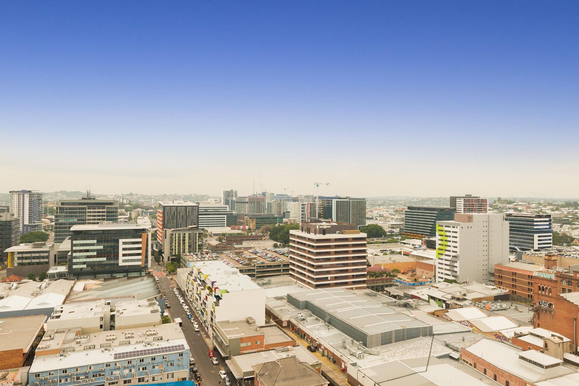 Aparthotel Fv By Peppers Brisbane Exterior foto Aerial view of the CBD